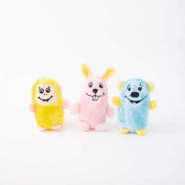 Bear Bunny Monkey Squeaky Dog Toy Animals & Pet Supplies ZippyPaws