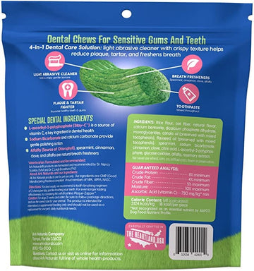 Dental Chews for Sensitive Gums, Vet Recommended for Plaque, Bacteria & Tartar Control for Small Breed Dogs
