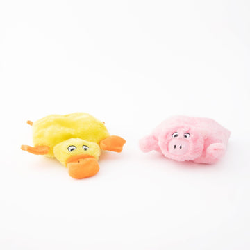 Duck & Pig Squeaky Dog Toy