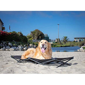 Hyper Pet Elevated Pet Bed Portable designed with lightweight material to easily fold for storage when not in use.