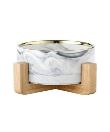Japanese Raised Feeding Single Bowl For Cats & Dogs - White / Small - Comfort Supplies