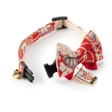 Kabuki Charm Bow Tie Red Collar For Cats
