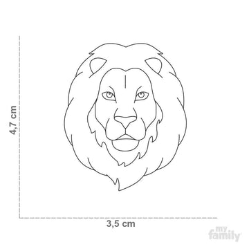 Lion Wild Animal Jungle Theme Name ID Tag