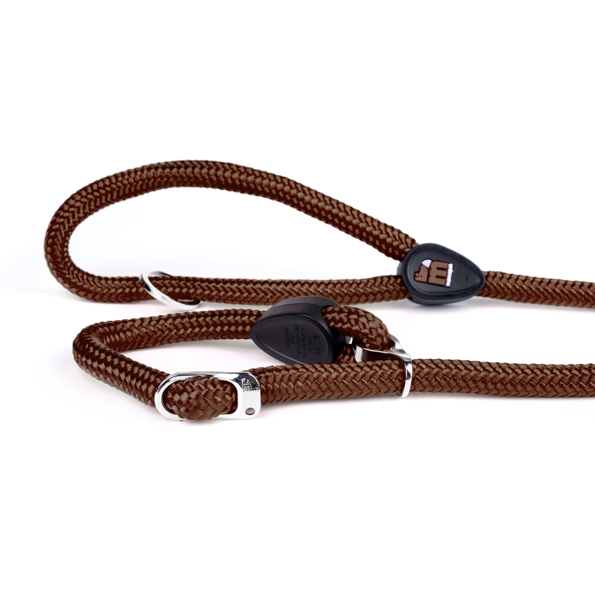 Memopet Dog Training Collar and Rope Leash 2in1 With Activity Tracking Device and Digital ID Pet Supplies My Family Medium Brown 