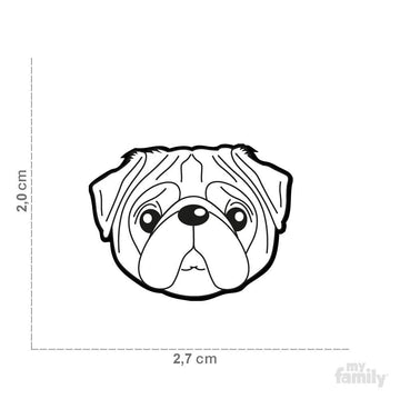 Pug Dog Name Tag