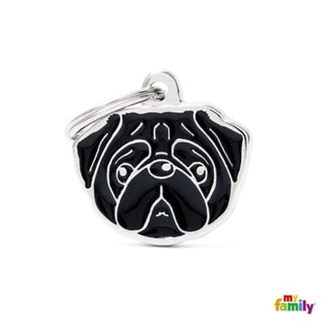 Pug Dog Name Tag
