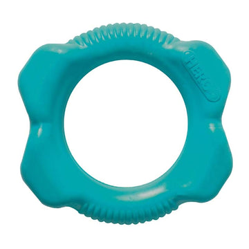 Hero Puppy Rubber Ring Dog Toy made of natural rubber and the right size for puppies.