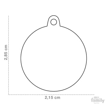 Round Green Dog Name Tag