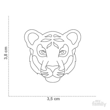 Tiger Wild Animal Jungle Theme Name ID Tag