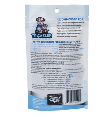 Travel & Calming Supplement Soft Chews For Cats & Dogs