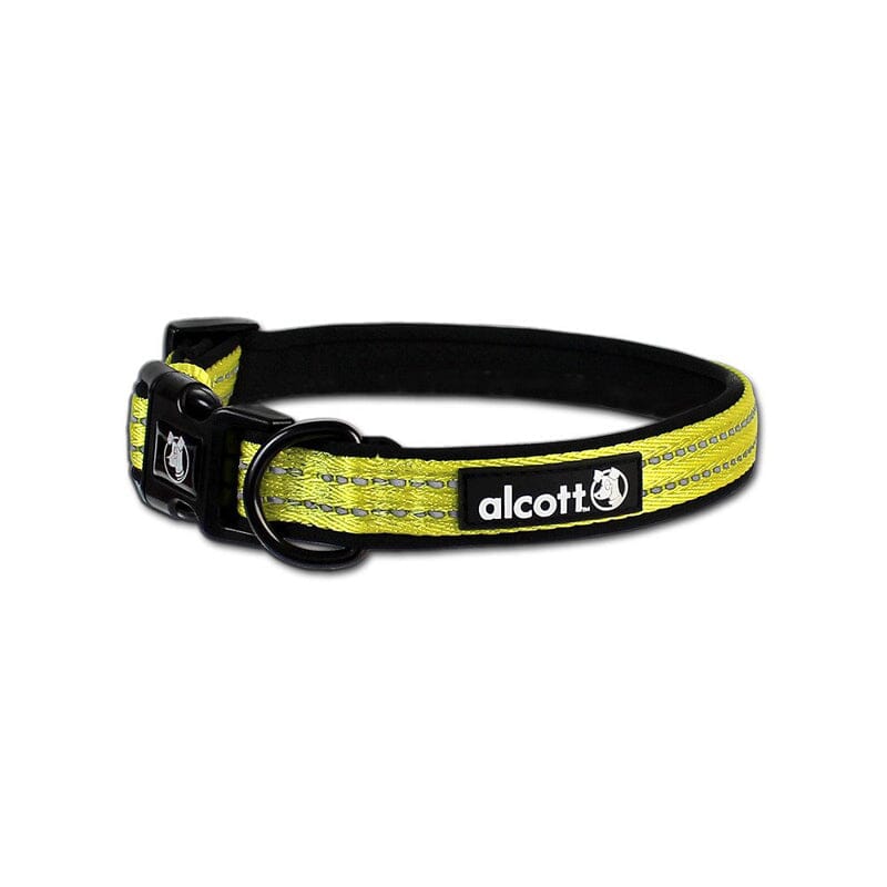 Alcott Visibility Medium collar for dogs - yellow in color - pet supplies & essentials