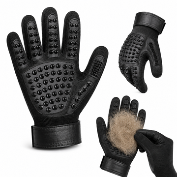 PawsnCollars Pet Grooming Glove and Massager For Cats & Dogs