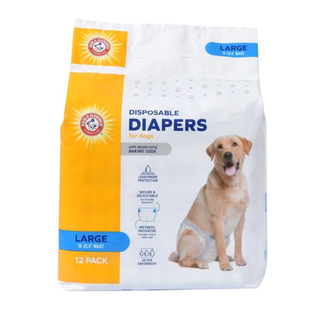 Arm & Hammer Disposable Dog Diapers-12 Pack l