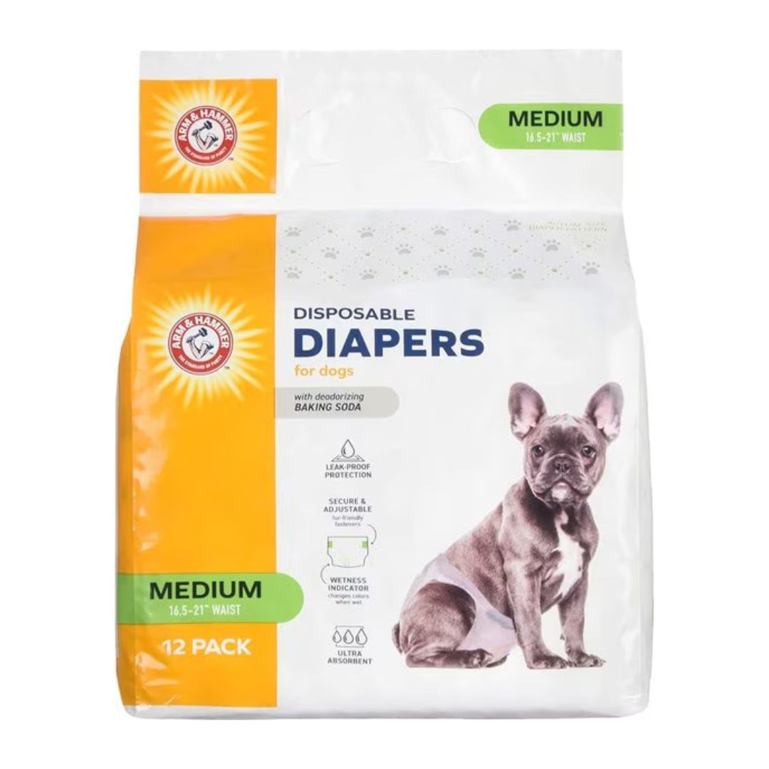 Arm & Hammer Disposable Dog Diapers-12 Pack m