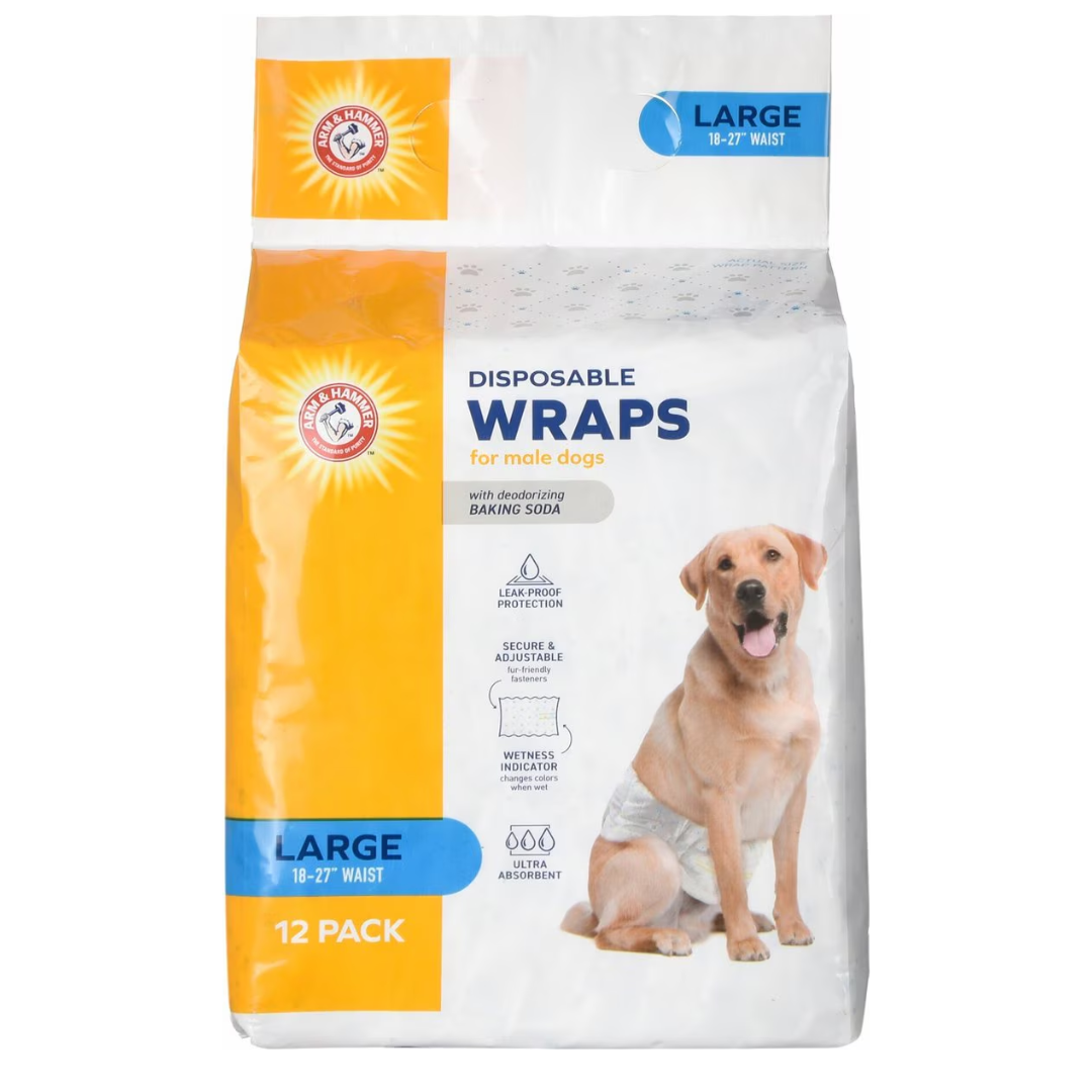 Arm & Hammer Disposable Male Dog Wraps-l