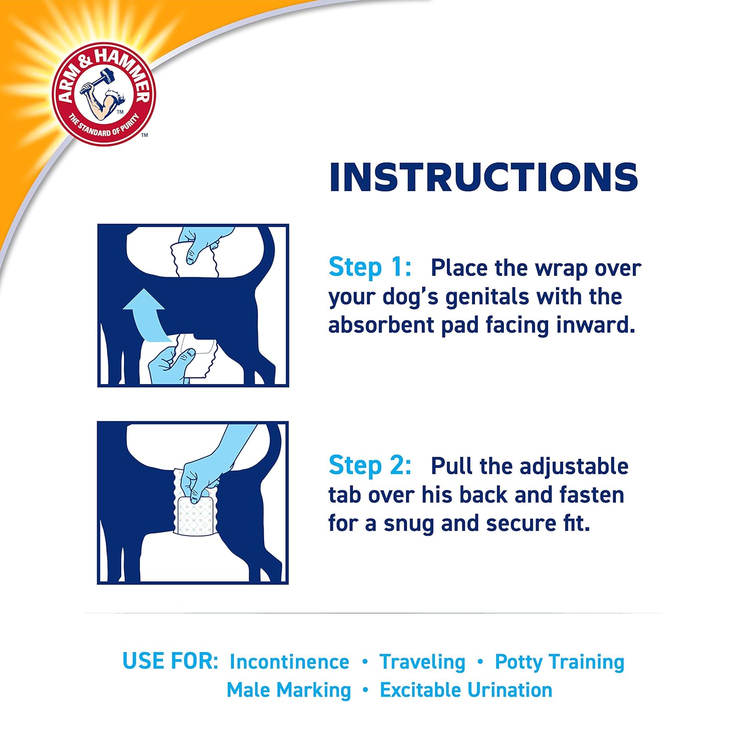 Arm & Hammer Disposable Male Dog Wraps4