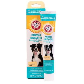 Arm & Hammer Fresh Breath Vanilla Flavored Enzymatic Dog Toothpaste-2.5 oz