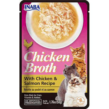 Inaba Chicken Broth With Chicken & Salmon Recipe for Cats