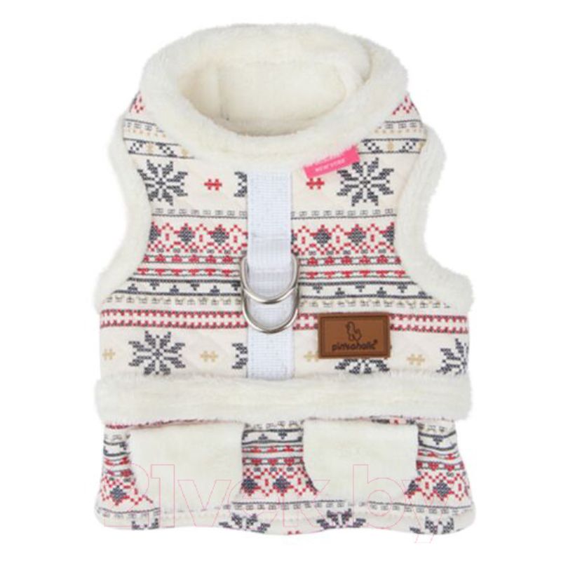Puppia Patterned pet harness with fleece lining on a white background