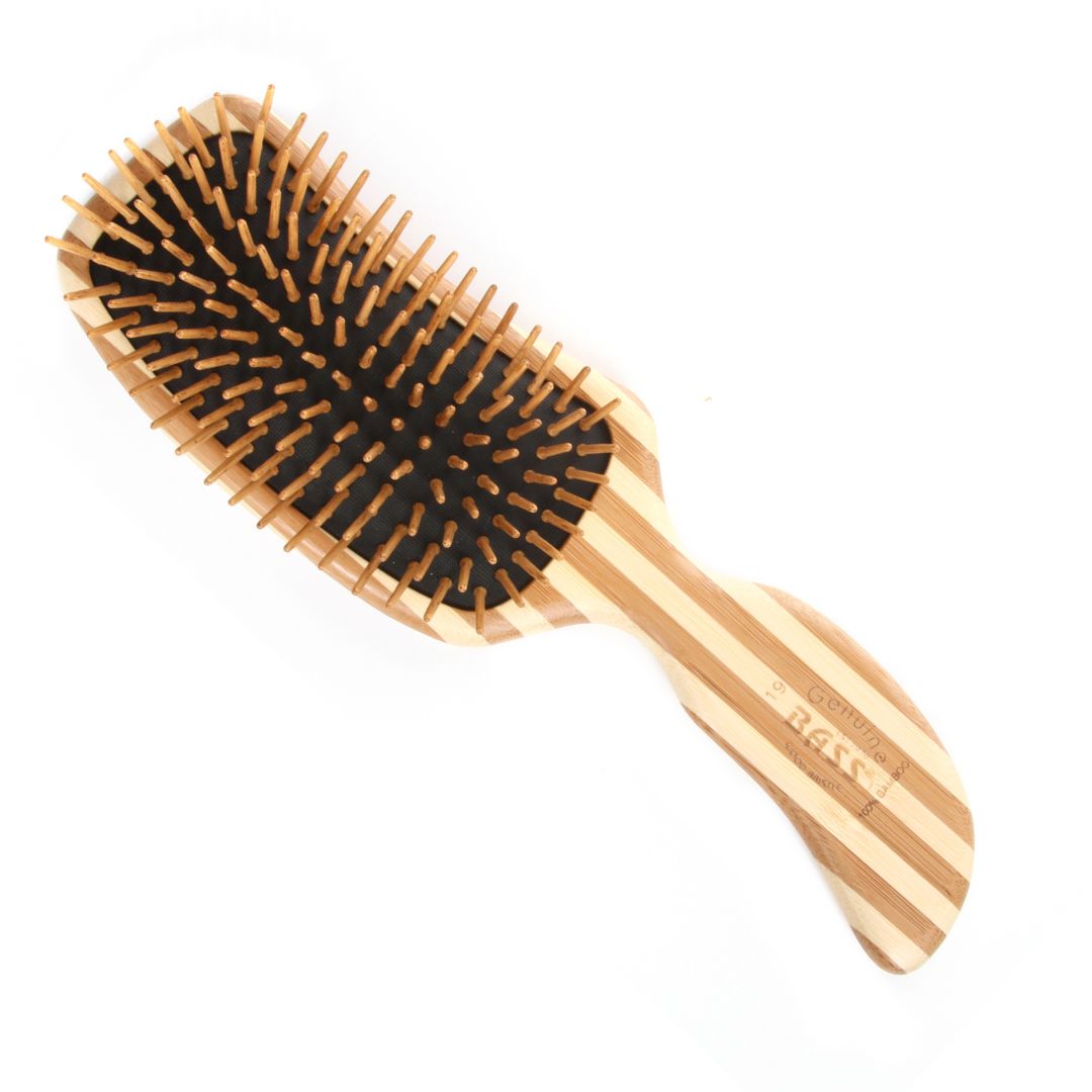 S-Shaped Style & Detangle Bamboo Handle & Pin Hair Brush For Cats & Dogs