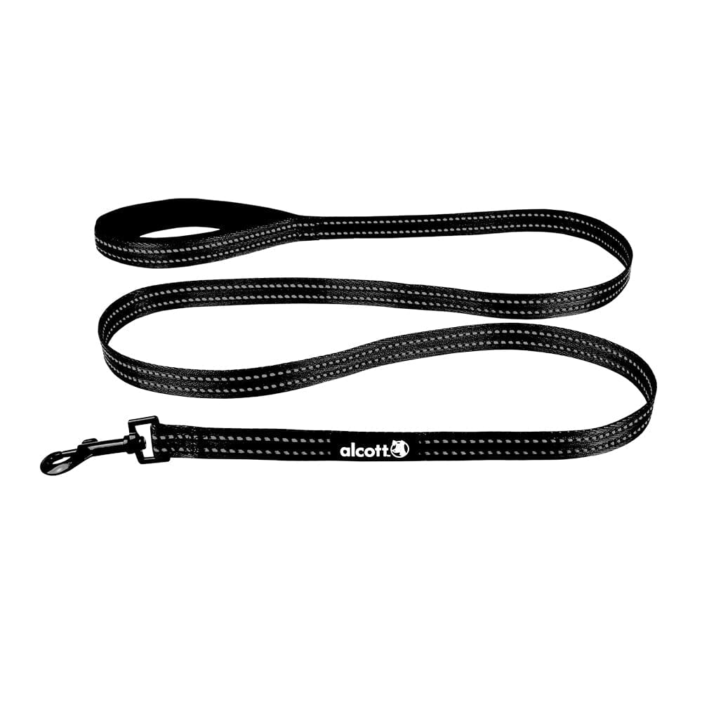 Adventure 6ft Leash with Reflective Stitching Pet Supplies Alcott Medium Black 