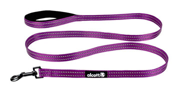 Adventure 6ft Leash with Reflective Stitching Pet Supplies Alcott Medium Purple 