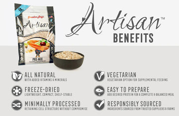 Artisan Vegetarian Dog Food-Freeze Dried, Grain Free-For All Stages Dog Food Grandma Lucy's 