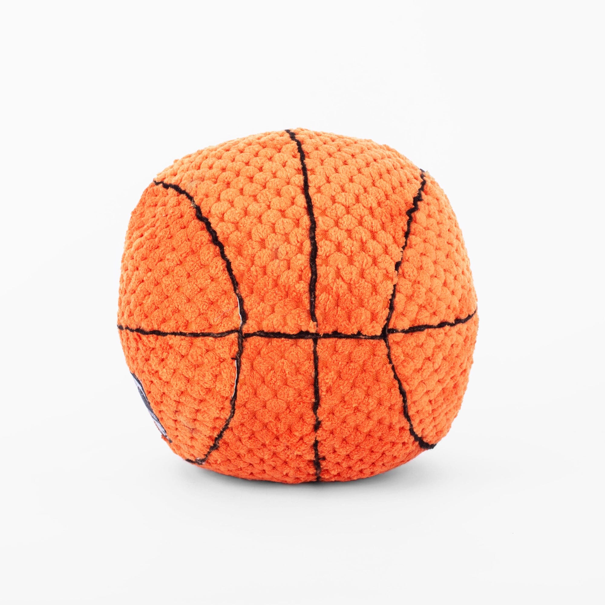 Orange squeaky basketball dog toy sale