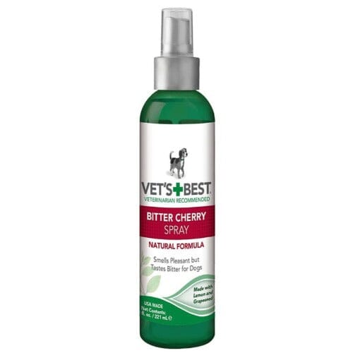 Vet's Best Anti-Lick & Anti-Chew Bitter Cherry Spray For Dogs is no-chew dog deterrent discourages chewing on household items