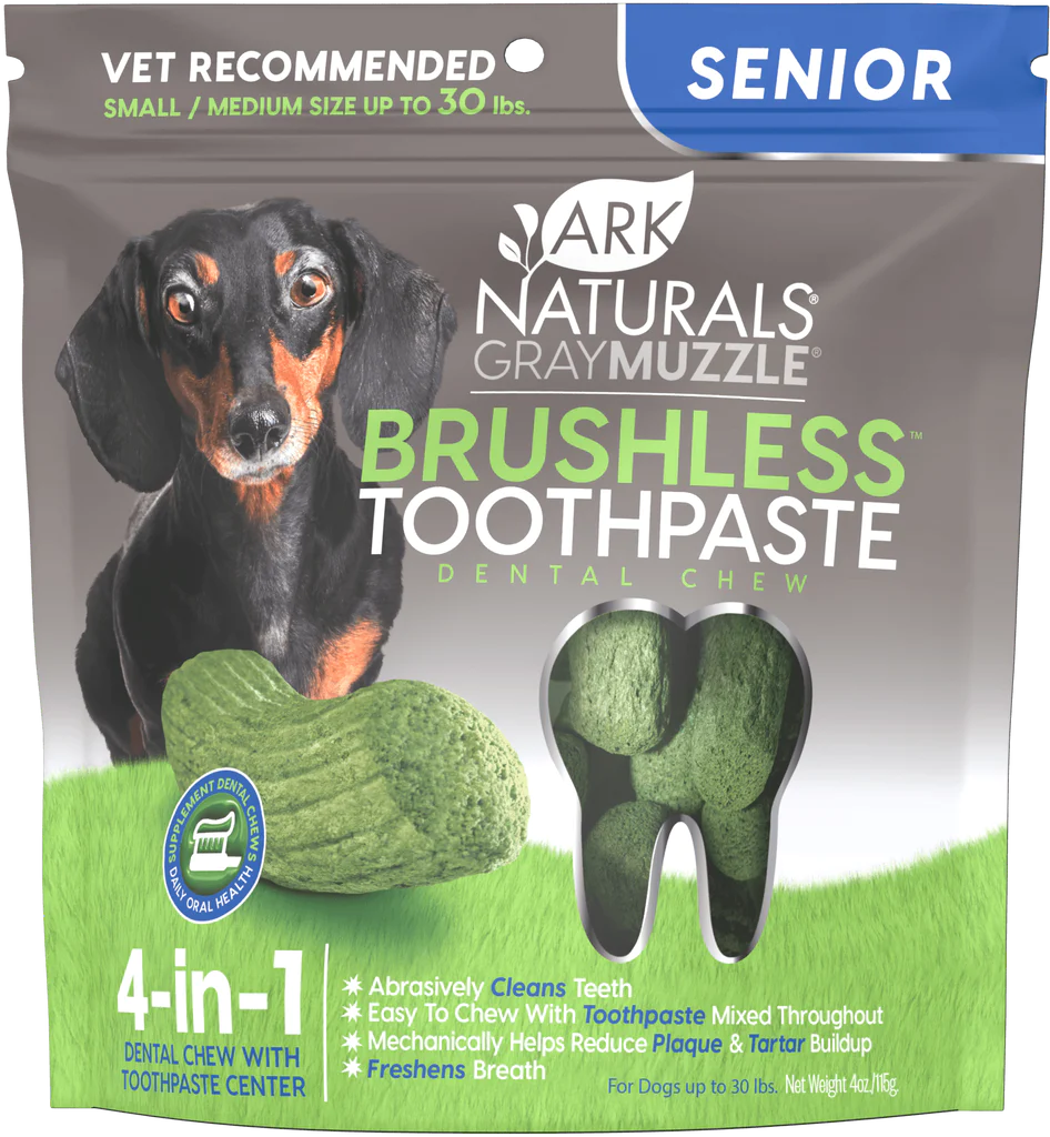 Brushless-Toothpaste Treat For Senior Cats & Dogs Pet Supplements Ark Naturals Small To Medium 115g 