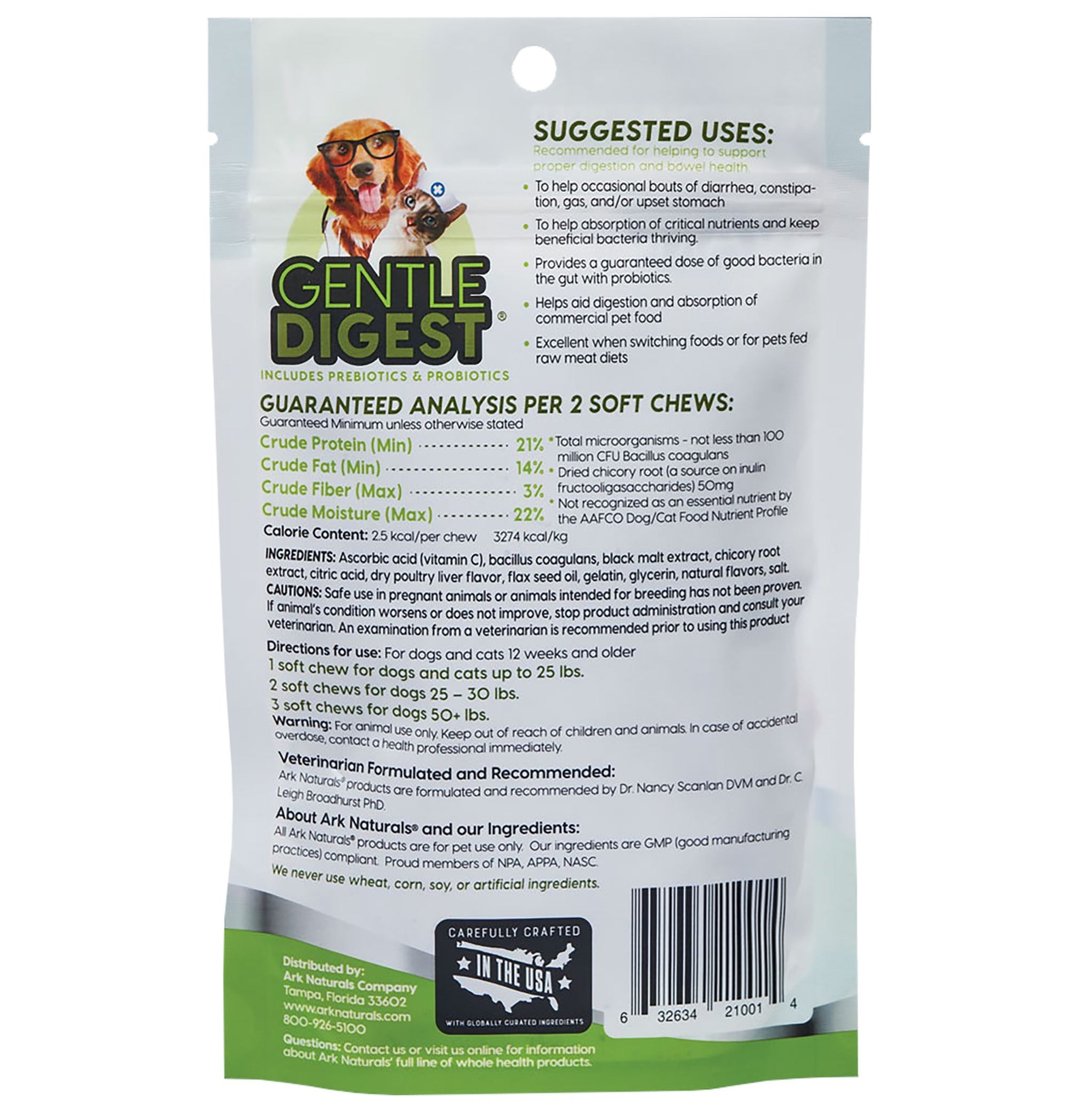 Ark Naturals Gentle Digest Soft Chew For Cats & Dogs