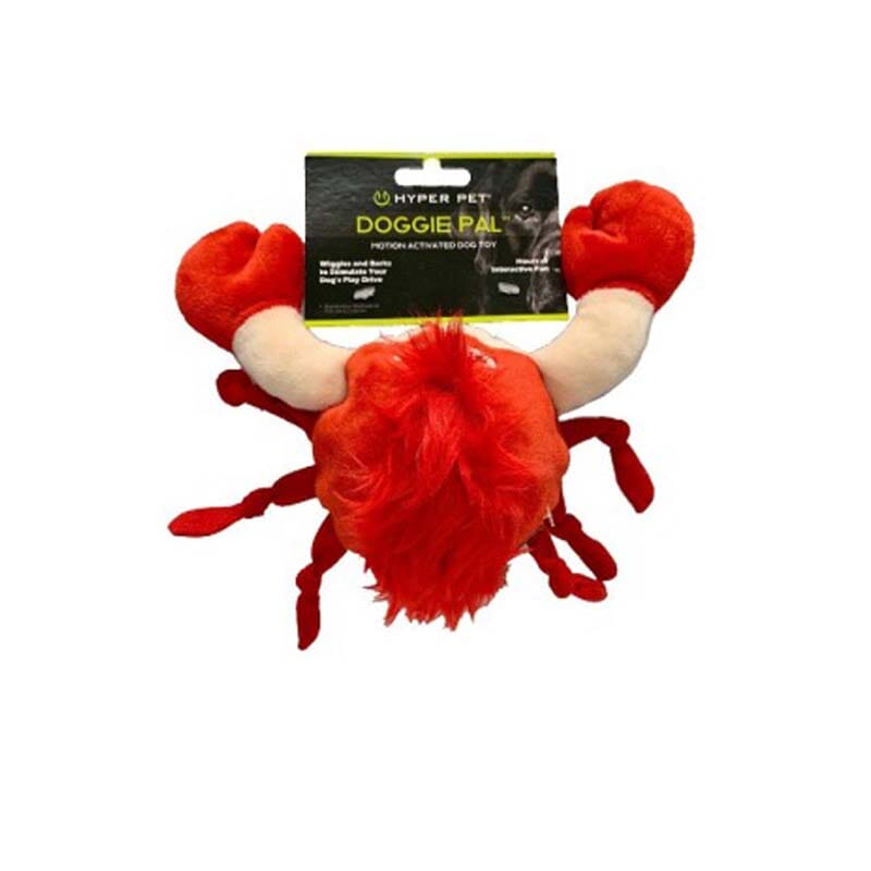 To activate toy, shake/roll/throw the Hyper Pet Doggie Pal Crab.