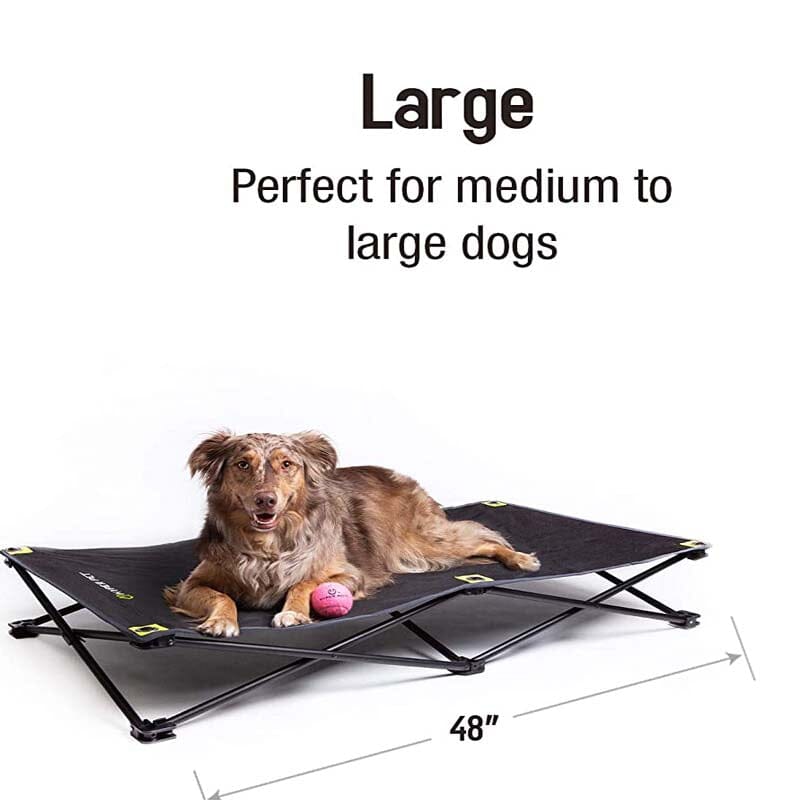 Hyper Pet Elevated Pet Bed with Medium to Large 25”x 48”x 9” for dogs up to 43 Kgs.