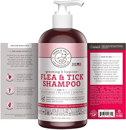 Paws & Pals Flea & Tick Shampoo wash is suitable for dry, sensitive skin