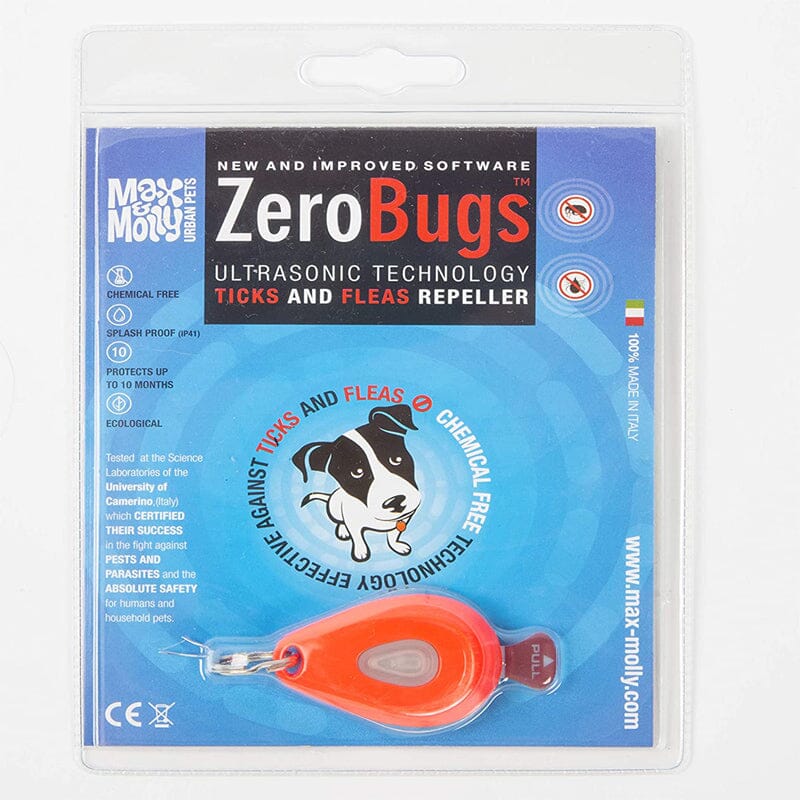 Zero Bugs Flea & Tick Prevention Non-toxic Ultrasonic Collar Tag operates without using any harmful chemicals.