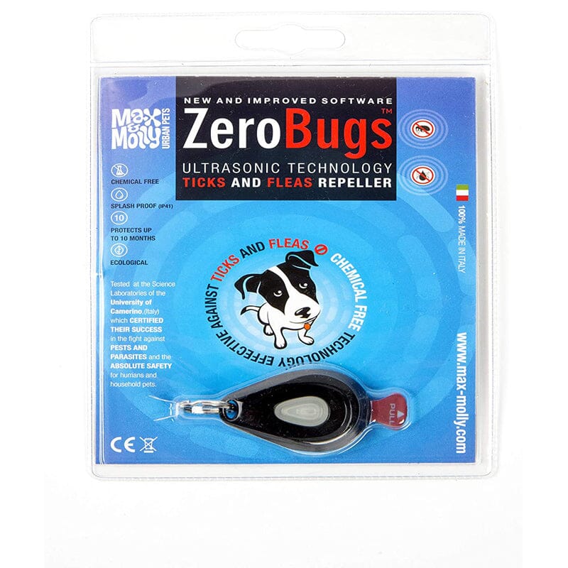 Zero Bugs Flea & Tick Prevention Non-toxic Ultrasonic Collar Tags are Repellent Collar Tag, No-chemical, Non-toxic.