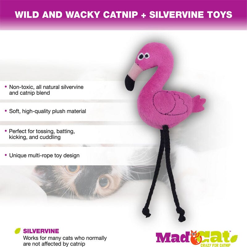 Mad Cat Flingin' Flamingo Catnip Cat Toy is perfect for posting photos with your celebrity cat but even better for playtime!