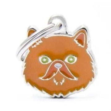 Red /Ginger Persian Cat Name Tags look wild on your pet collar. Buy Now at PawsnCollars.com.