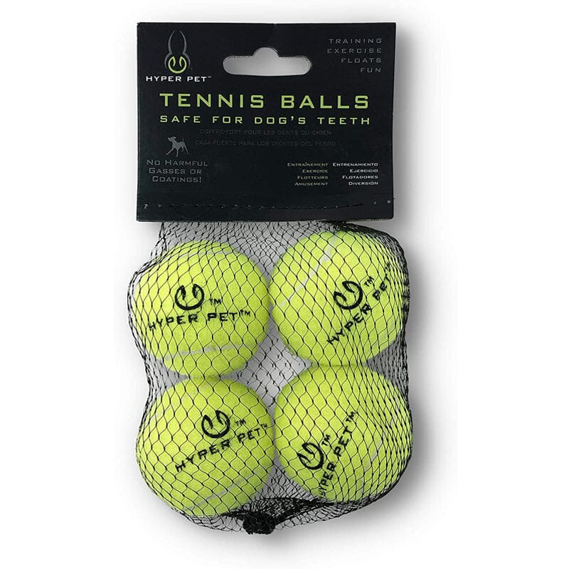 Hyper Pet Green Mini Tennis Balls are a fun, safe choice for Small Dogs at all stages of life. Set of 4 mini Balls.