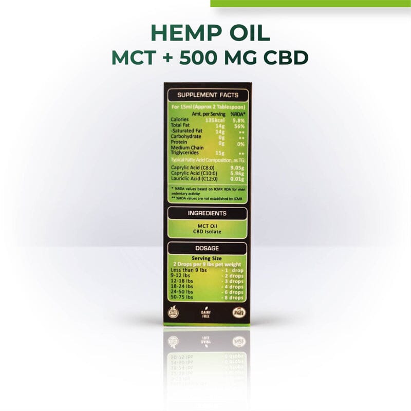 Cure By Design Hemp Oil for Pets contains 500 mg CBD isolate & MCT Oil. Healthy oil for animals with pancreatitis.