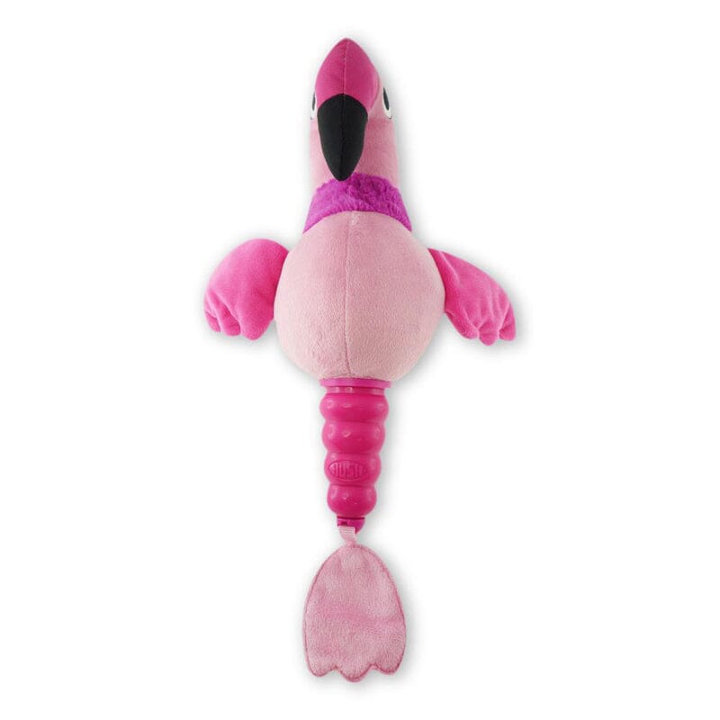Fun, cuddly characters and super-soft plush make Mega Mutt Hush Plush Large Flamingo dog toy the perfect snuggle buddy.