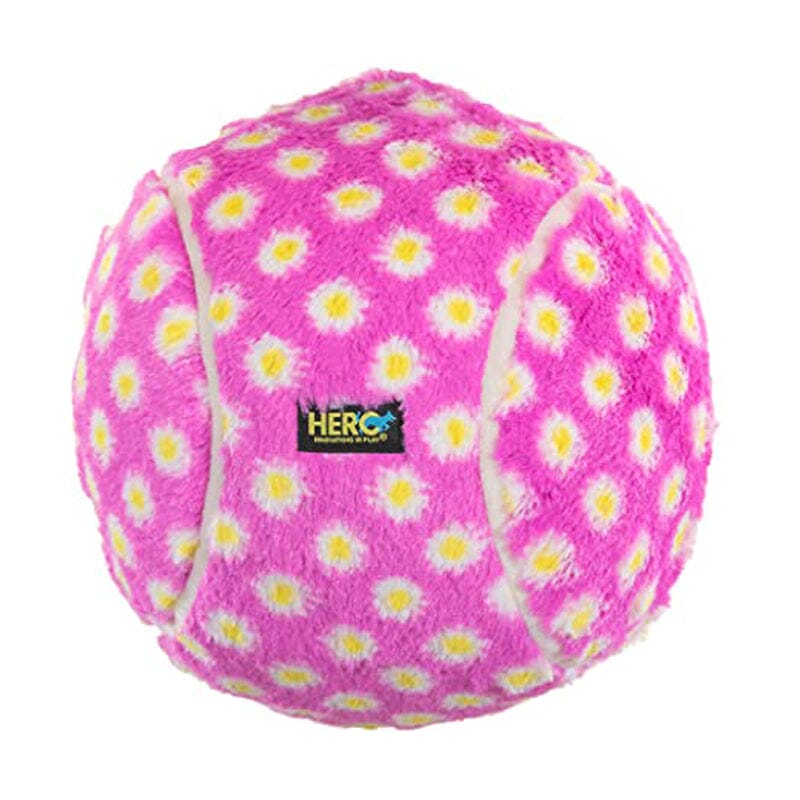 Hero Chuckles Large Ball is colorful, fun, and cozy! A soft plush dog toy with an innovative Chatterbox.