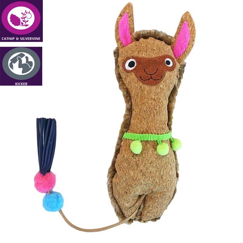 Your cat will go wild for the Mad Cat Llama-O-Rama Kicker Toy, stuffed with silvervine and catnip.