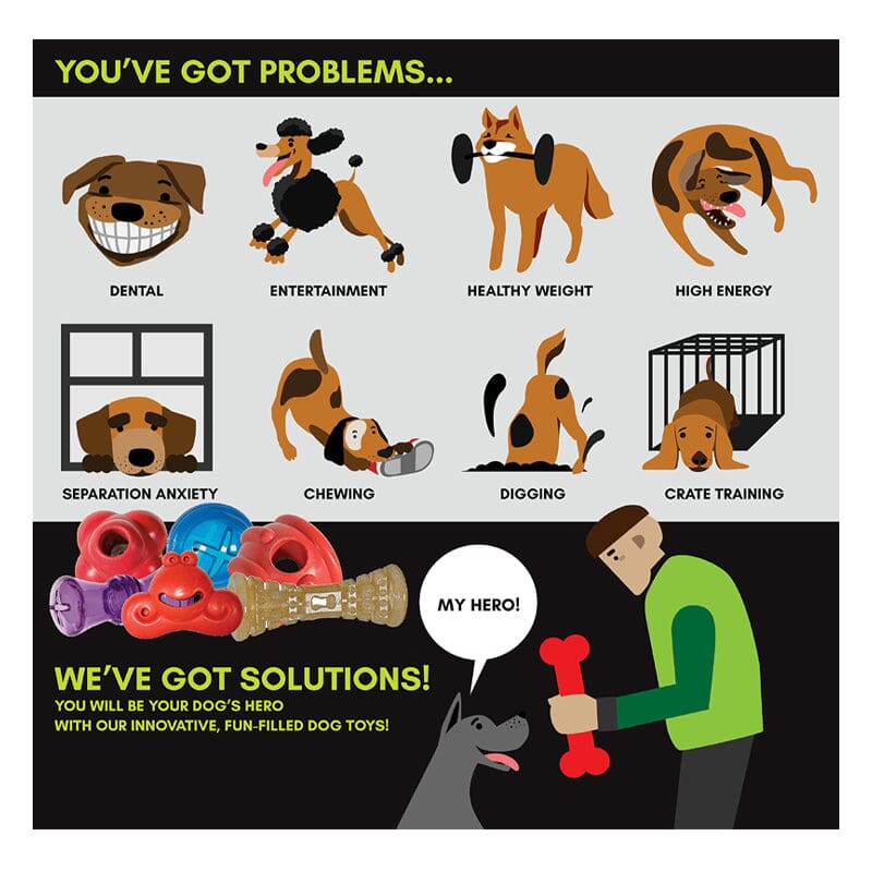 Hero has provided solution for the problems which are facing by Dog Lovers by providing with interactive toys.