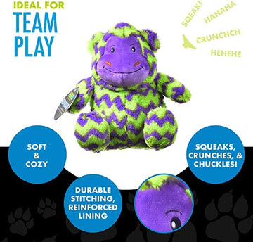 Chuckles dog toys include Hero's Patented innovative 3-in-1 Chatterbox, a unique device.