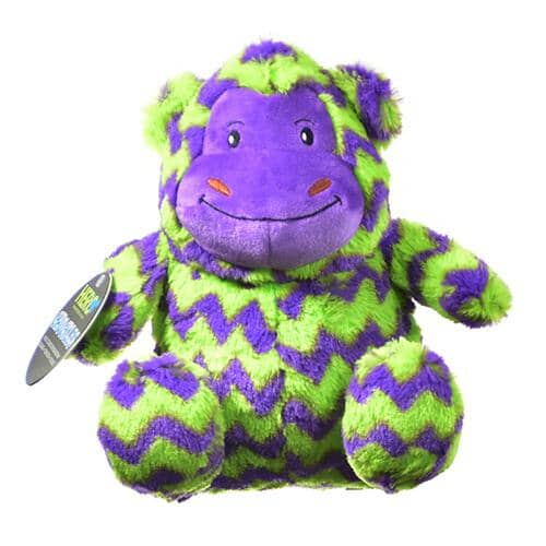 Hero Chuckles 2.0 Monkey plush dog toy is a new fun & funky, colorful, soft, cozy & having Hero's patented Chatterbox