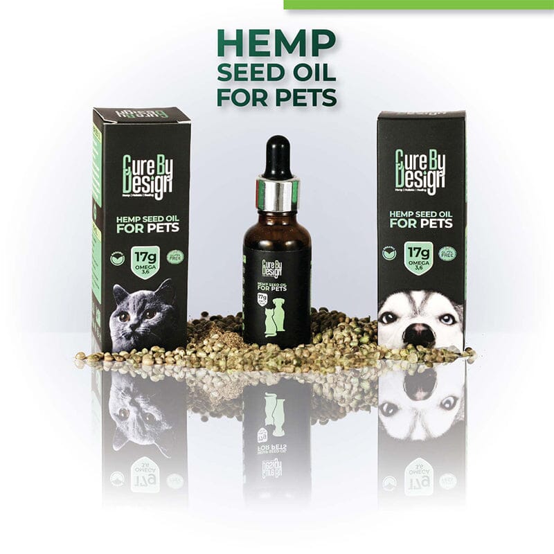 Cure by Design’s hemp seed oil is an optimum plant-based nutrition, easy to digest, improve pet’s health inside and out!
