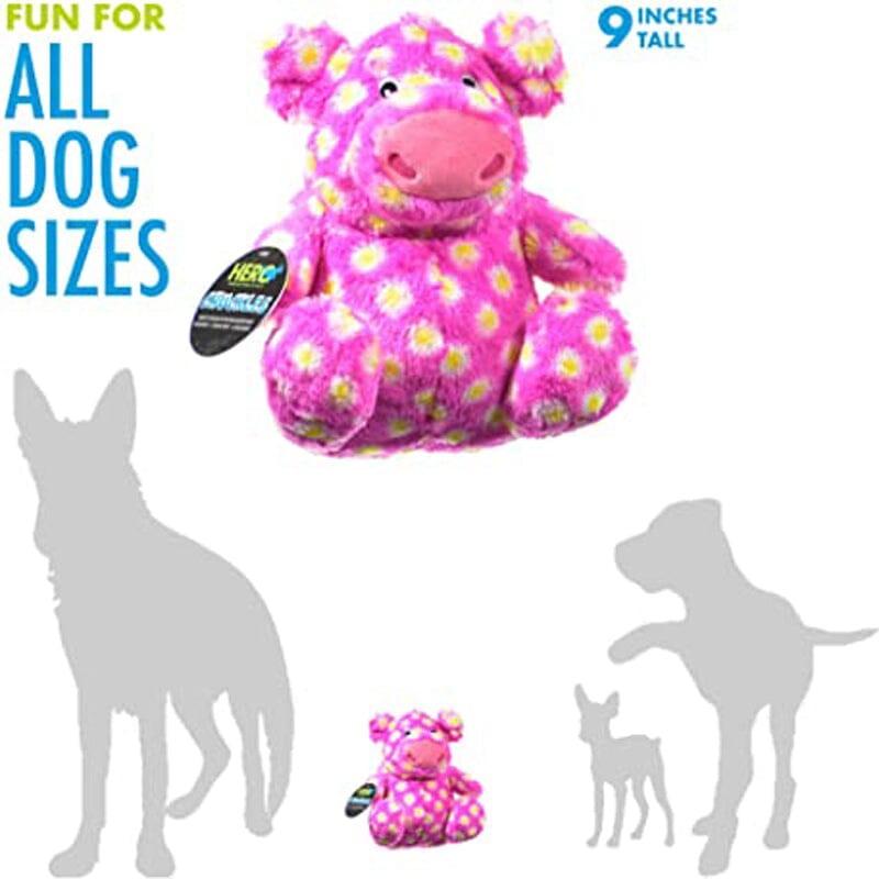 Hero Chuckles 2.0 Pig plush dog toy is a long-lasting friend for your dog. Fun for all dog stages