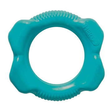 Hero Puppy Rubber Ring Dog Toy made of natural rubber and the right size for puppies.