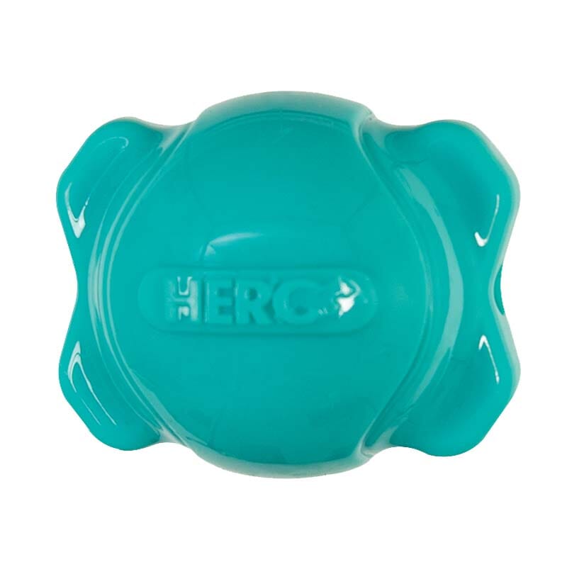Hero Puppy Squeaking Bone Ball Dog Toy with built-in chewing and handling nubs is great for throwing, tossing and chewing. 
